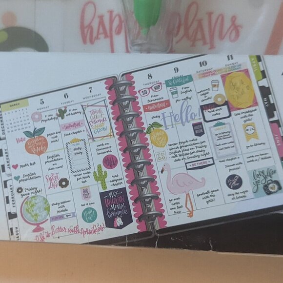 NWT Back School Happy Planner Classic Student Box Kit 2017 Outdated Highlighter - Picture 4 of 9